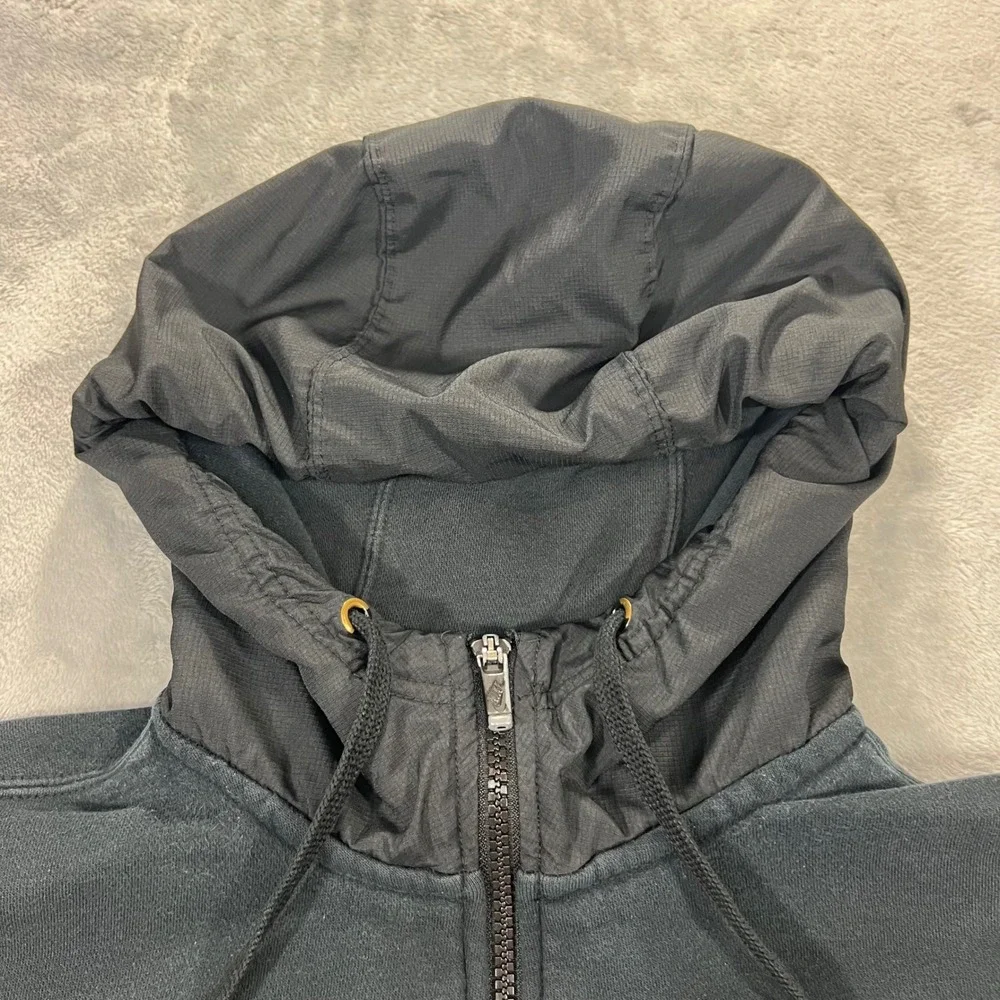 NIKE Full‎ Zip Hoodie Mens Large Black Oversized Swoosh 804714-010 Casual